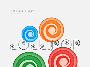Lollipop — Free Geometric Font preview picture