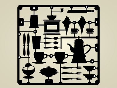 Set of vector retro phones