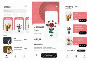 Drinkes - Order drink Mobile App UI Kit