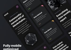 Onix Blockchain Landing Page UI Design Kit
