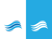 Wave beach vector illustration design logo