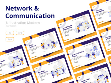 Network & Communication sets Illustration preview picture