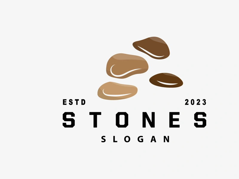 Stone Logo, Premium Elegant Design, Stone Balance Vector