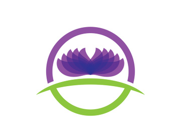 Lotus flower health meditation logo symbol preview picture