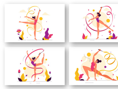 9 Rhythmic Rope Gymnastics Illustration