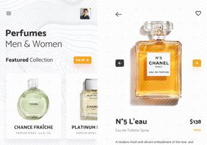 Perfumes shop ui design