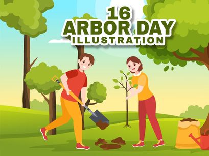 16 Happy Arbor Day Illustration