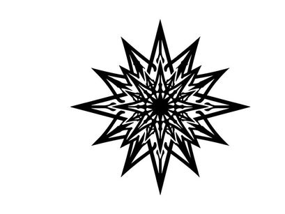 Desain geometris ledakan bintang hitam putih untuk penggunaan liburan atau dekoratif