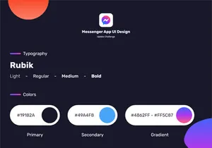 Messenger App Challenge UI Kit - Light Theme