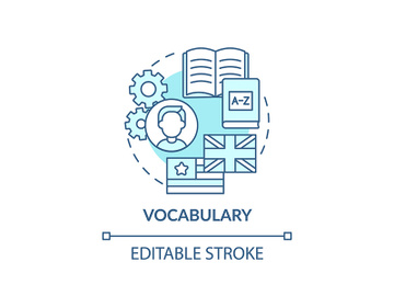 Vocabulary concept icon preview picture