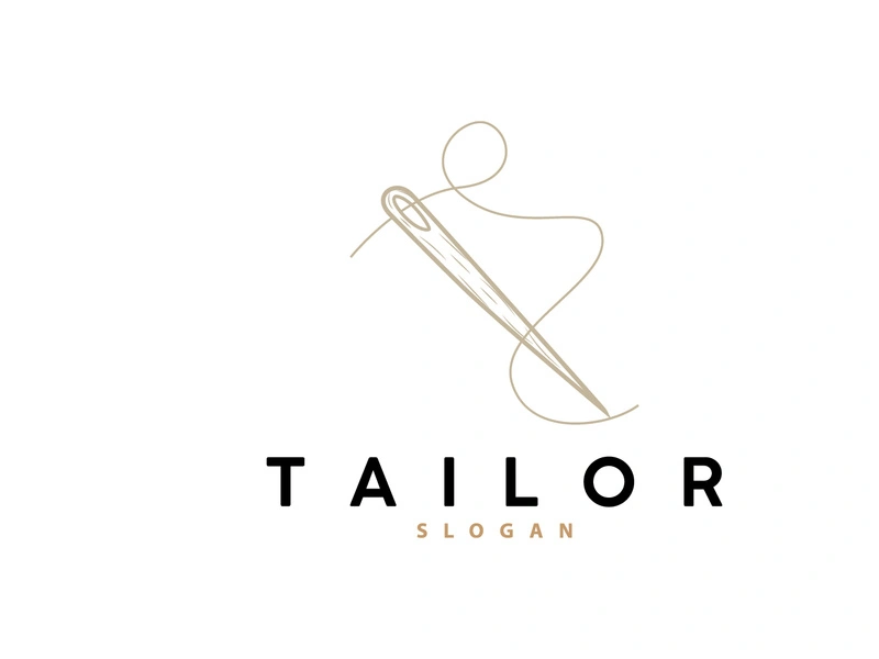 Tailor Logo, Needle and Thread Vector