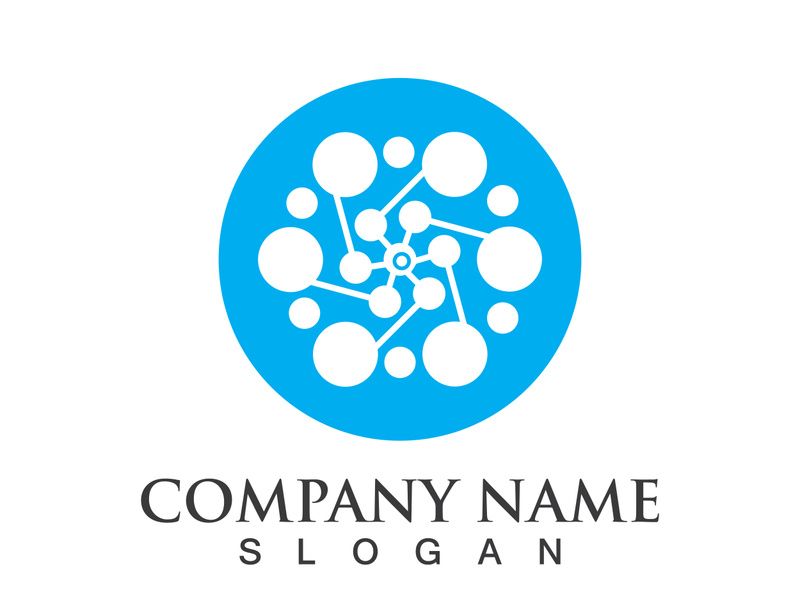 Molecule symbol logo template vector illustration design