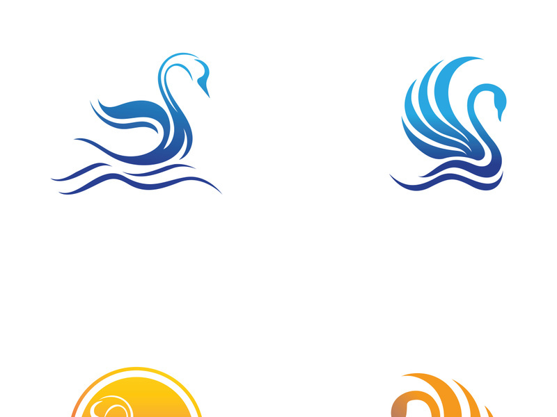 Swan logo Premium and symbol Vector