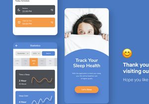 Simple Sleep Tracker Mobile App UI Kit