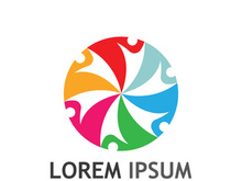 People social community logo design with creative idea