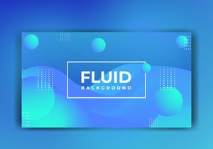 Modern Abstract Blue Fluid Background Template