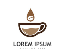 Creative coffee bean logo design.