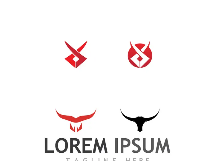 bull head horn logo