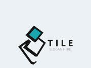 Elegant Tile Flooring Logo Design business store building Template