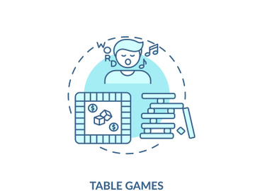 Table games concept icon preview picture