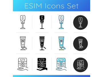 Sanitizers icons set preview picture