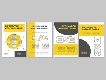 Infomation warfare forms yellow brochure template preview picture