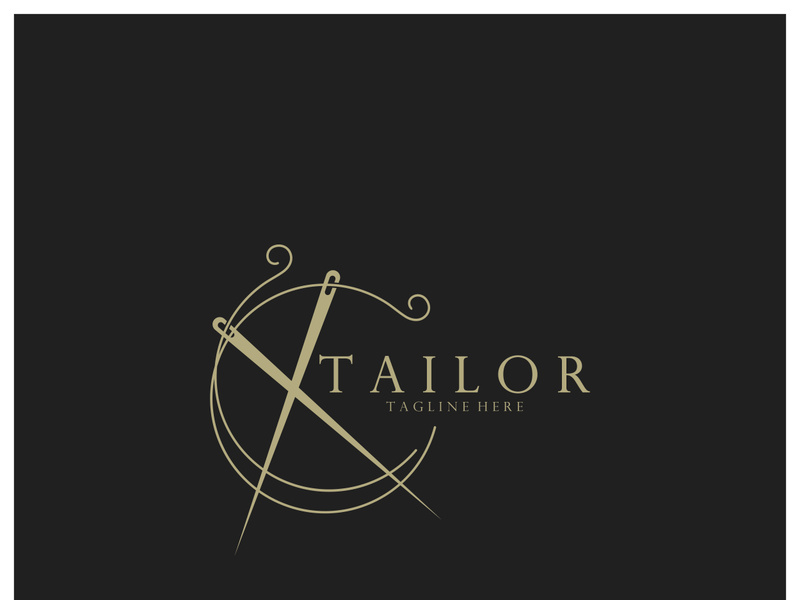 tailor logo icon illustration template combination of buttons for clothes, thread and sewing machine, for clothing product design, convection companies, fashion in vector form