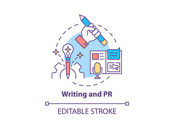 Writing and PR concept icon preview picture