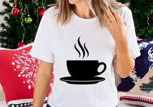 Hot Coffee Cup Silhouette with Steam, Minimalist Icon