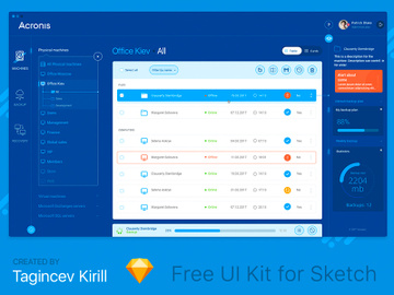Acronis UI / UX preview picture