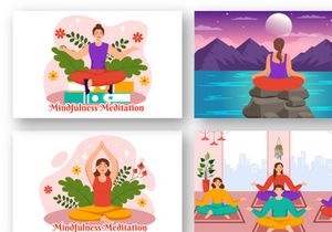 12 Mindfulness Meditation Illustration