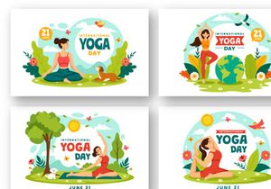 12 International Yoga Day Illustration