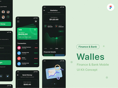 Walles Banking & Fintech Mobile UI Kit