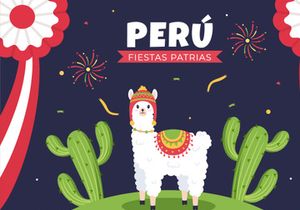 15 Fiestas Patrias Peru Illustration