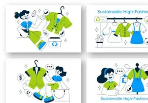 10 Sustainable High Fashion Illustration
