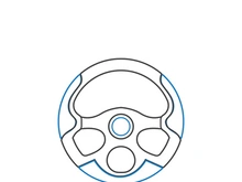 Steering Wheel vector image logo icon