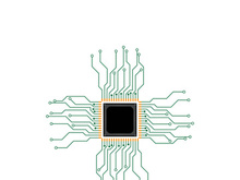 Circuit processor symbol and icon