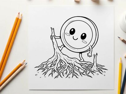 Happy plant growth success roots vector illustration