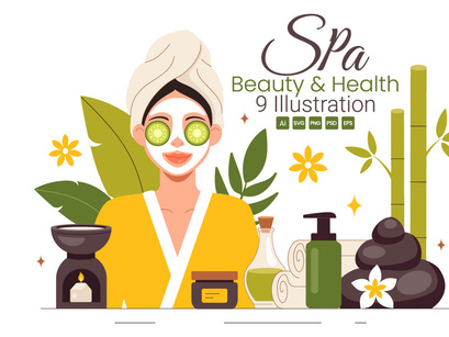 9 Spa Beauty and Health Illustration