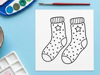 Ilustrasi seni garis kaus Natal untuk kartu ucapan hari raya dan desain dekorasi musim dingin