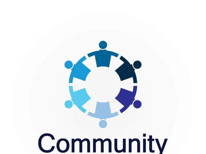 Community Logo Design Template for Teams or Groups.network and social icon design