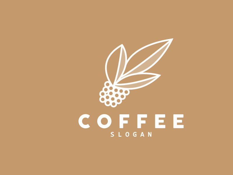 vintage retro design logo coffee bean drink simple concept illustration template