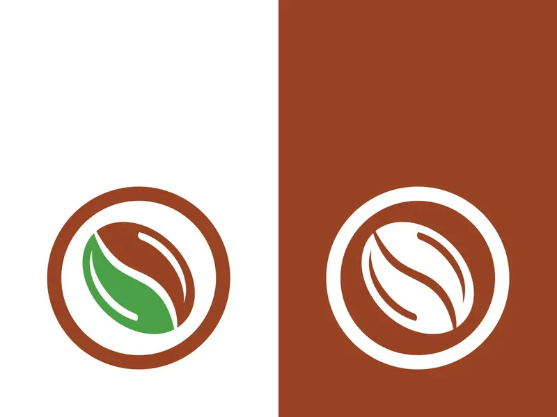 Coffee bean icon vector illustration template