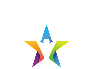 People star logo design to achieve a success or dream. preview picture