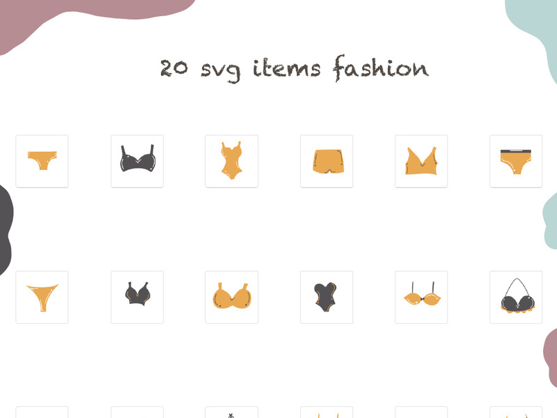 20 svg illustration stamps stickers icons images pictures fashion