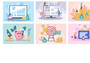 32 Mining Bitcoin Cryptocurrency Flat Design