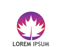 Maple leaf logo design with creative idea