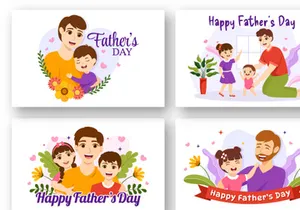 13 Happy Fathers Day Illustration