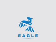 Eagle Logo minimalist style design template. Falcon Logotype Emblem identity
