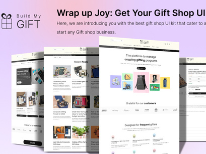 Gift Service Website UI kit | Figma Design